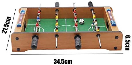 14 Inch Foosball Table, Wooden Soccer Game Tabletop, Mini Indoor Table Soccer Set for Game Rooms, Parties, Family Night