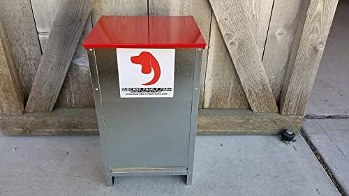 Duncan's Dog Feeder - Galvanized Metal Pet Food Station for Outdoor or Indoor Use - Automatic Gravity Self Feeding Dispenser for Small, Medium