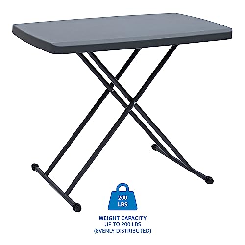 Iceberg IndestrucTable Classic Personal Folding Table, Platinum, 30' x 20"