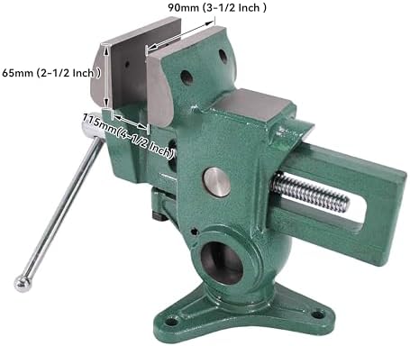 HFS(R) Parrot Vise Multi-Angle Vise 3.5" Suitable for Woodworkers or Metal Processing
