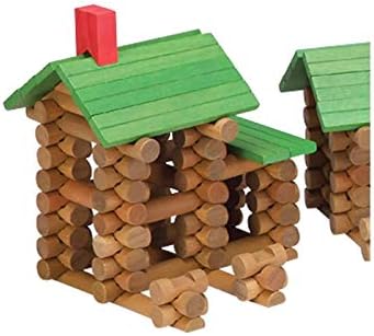 Tumble Tree Timbers Wood Building Set – 450 Pieces. Build Log Cabins. Educational STEM Toy