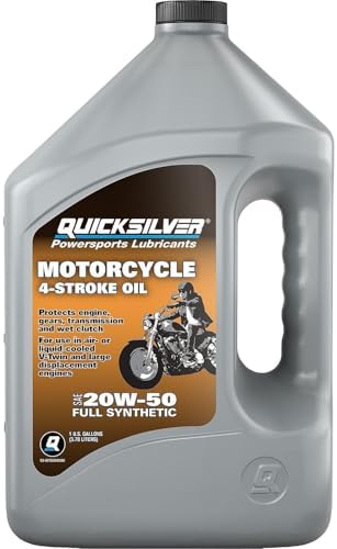 Quicksilver 20W-50 Full Synthetic Motorcycle Oil, 1 Quart
