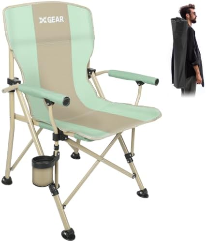 XGEAR Portable Camping Chair for Adutls Outdoor Camp Chairs,Blue