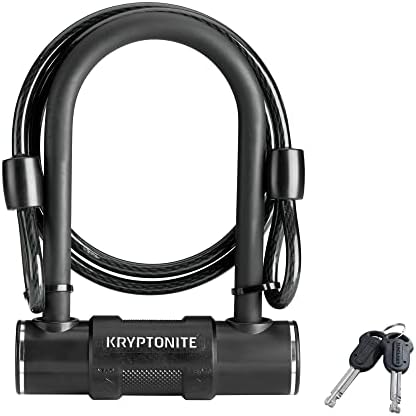 Kryptonite Parkview Bike U-Lock, 4ft Braided Steel Security Cable & Keys
