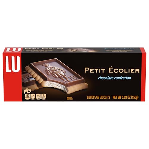 Lu Petit Ecolier European Milk Chocolate Biscuit Cookies, 5.29 oz | 6 Cookies Per Pack, Individually Wrapped