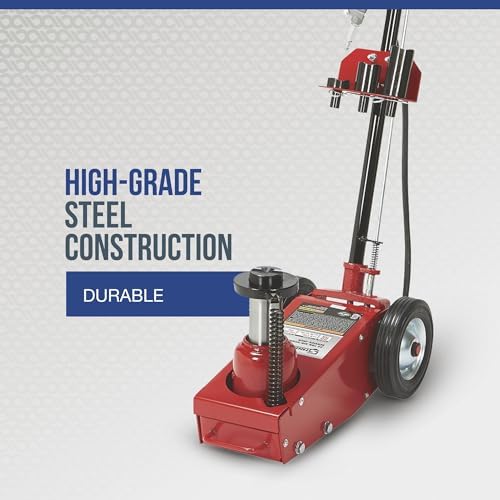 Strongway 22-Ton Quick Lift Air/Hydraulic Service Floor Jack | Controlled vehicle lifting, heavy shop use, stable positioning, professional garage service, durable steel construction