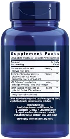 Life Extension ArthroMax® Advanced NT2 Collagen™ & AprèsFlex®, glucosamine sulfate, Boswellia (Indian Frankincense), Joint Health, Mobility