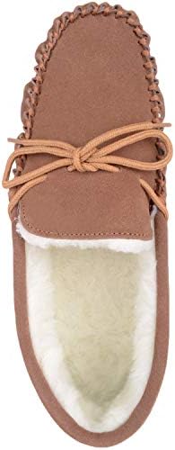 SNUGRUGS Men's Alfie Wool Lined Suede Sole Moccasin Slipper