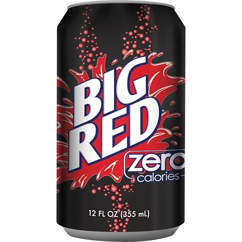 Big Red Zero Sugar Soda, 12 fl oz cans, 12 pack
