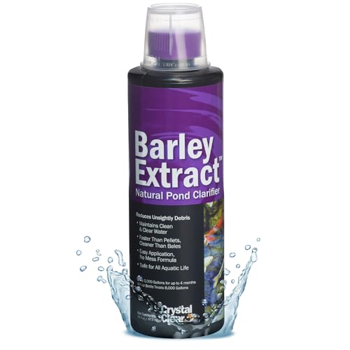 CrystalClear Barley Extract Pond Treatment, Water Clarifier, 2.5 Gallon | Natural for Fountains, Water Gardens & Koi Ponds, clears cloudiness and is Fish & Plant Safe