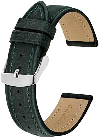 BISONSTRAP Watch Strap, Vintage Leather Replacement Bracelet, Band Width-14mm 15mm 16mm 17mm 18mm 19mm 20mm 21mm 22mm 23mm 24mm
