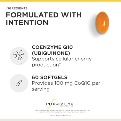 Integrative Therapeutics CoQ10 (100mg) - Cellular Energy, Heart & Brain Health Support Supplement for Adults* - 60 Softgels (60 Servings)