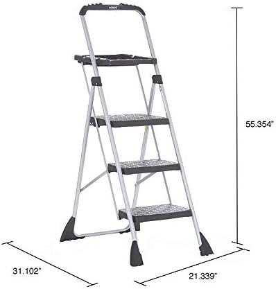 Cosco Max Steel Work Platform, Easy Fold One-Hand Lock, Convenient Project Trays, Stable & Secure, ANSI Rated 225 lbs, 10 Year Warranty