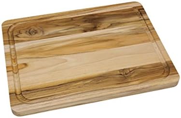 Lipper International 7215 Teak Wood Edge Grain Kitchen Cutting and Serving Board, Small, 12" x 9" x 5/8"