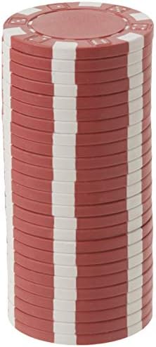 DA VINCI 50 Clay Composite Dice Striped 11.5 Gram Poker Chips, Choose from 11 Colors