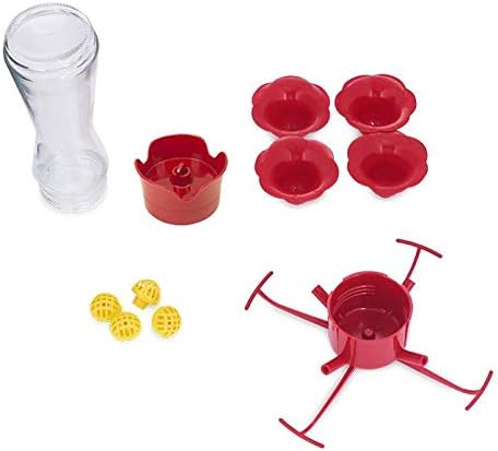 Perky Pet 203CPBN 8 Oz Clear Glass Hummingbird Feeder Set of 2