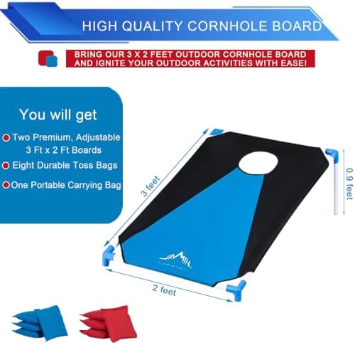 Himal Outdoors Portable Cornhole Board Set 3 x 2-feet