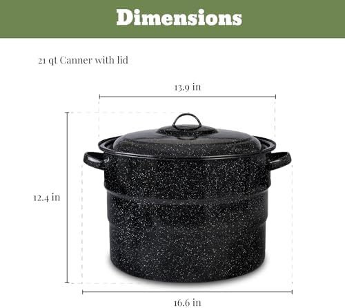 Granite Ware 8 Piece Enamelware Water bath canning Pot with Canning kit and Rack. Canning Supplies Starter Kit