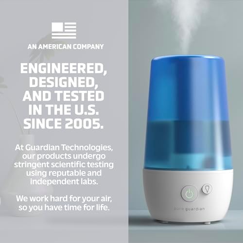 PureGuardian Ultrasonic Cool Mist Humidifier with Aromatherapy Tray, 70-Hour Run Time, 1-Gallon Tank Capacity, 320 Sq. Ft. Coverage for Small Rooms