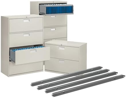 HON File Cabinet Rails for Hanging Files 4-Pack Front-to-Back Metal Hanging File Rails for Lateral Filing Cabinets - Side by Side Drawer File Bars