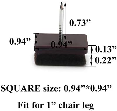Furniture Felt Pads Nail-on Heavy Duty Felt Pad Chair Sliders Round Chair Leg Floor Protectors 1" Furniture Leg Protector 24 Pack