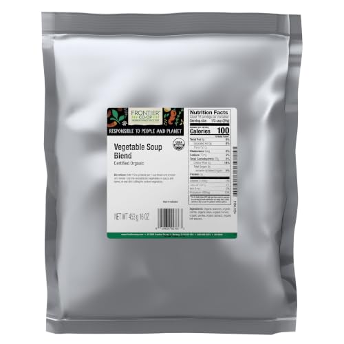 Frontier Co-op Organic Vegetable Soup Blend 1lb - Low Sodium Soup Mix, Dehydrated Veggies and Parsley - Dried for Ramen, Stew