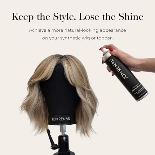 Jon Renau Texturizing Dry Shampoo for Wigs and Toppers, Oil Absorbing Spray for Synthetic Wigs