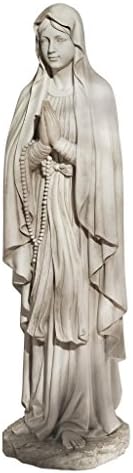 Design Toscano KY1314 Life Size Blessed Virgin Mary Statue,antique stone