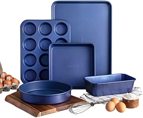 Granitestone Blue Nonstick 9.7in x 5.75in x 2.8in Loaf Pan, Oven Safe up to 500F, Dishwasher Safe