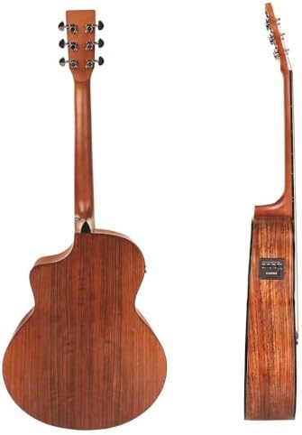 Kadence A06EQ-N-SC Acoustica 40" Electro Acoustic Guitar | Grand Auditorium Cutaway | Ash Wood | Built-in Pickup + 2 Band EQ | Includes Bag, Capo