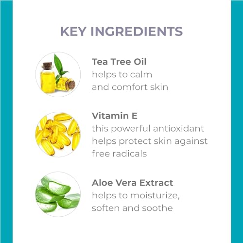 Derma E Tea Tree and Vitamin E Relief Cream – Deeply Moisturizing Tea Tree Lotion – Vitamin E Cream Soothes, Calms and Nourishes Dry, Irritated Skin, 4 oz