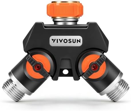 VIVOSUN Garden Hose Splitter 4 Way, Heavy Duty Water Hose Connector 3/4", Water Hose Manifold