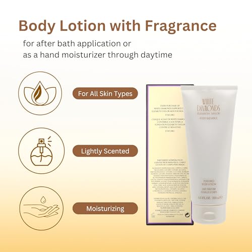 Elizabeth Taylor White Diamonds Perfumed Body Lotion for Women, 6.8-Ounce |