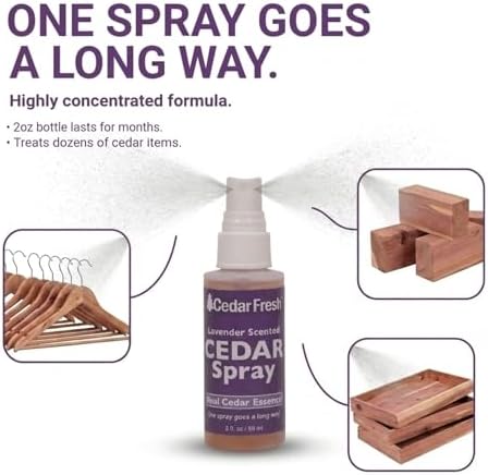 Household Essentials CedarFresh 2‑Ounce Cedar Power Spray, Natural Cedar Essence Odor Neutralizer