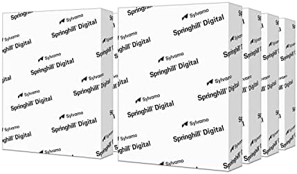 Springhill White 8.5” x 11” Cardstock Paper, 90lb, 163gsm, 250 Sheets (1 Ream) – Premium Lightweight Cardstock, Printer Paper with Smooth Finish for Greeting Cards, Flyers, Scrapbooking – 015101R