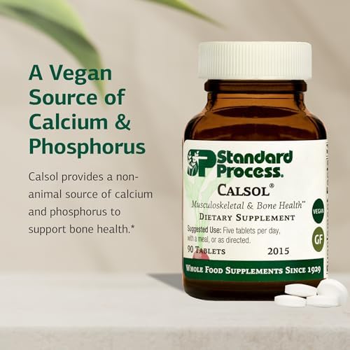Standard Process Calsol - Musculoskeletal & Bone Health Supplement - Skeleton Nutrition Supplement with Calcium & Phosphorus - Aids Nervous System &