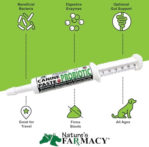 Dogzymes Canine Probiotic Paste Beneficial Bacteria-Enzyme 2.3 Billion CFU/gm Saccharomyces boulardii Organic Dried Honey Powder (30 Gram)