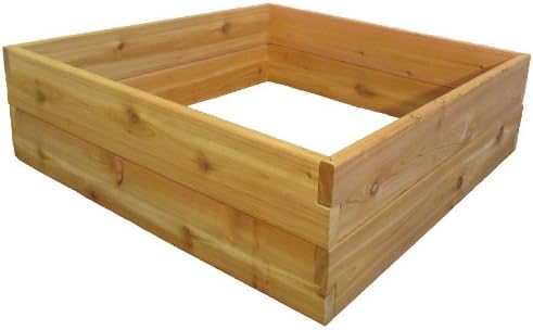 3 ft x 3 ft x 11 in Raised Garden Bed Kit - Made from 1" Thick Western Red Cedar from North America