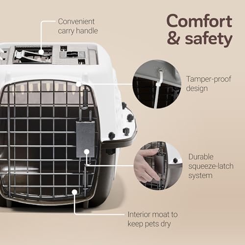 Petmate 2-Door Dog, Puppies & Cat Kennel, 19", White | Top & Front Loading, Made in USA, Extra Small