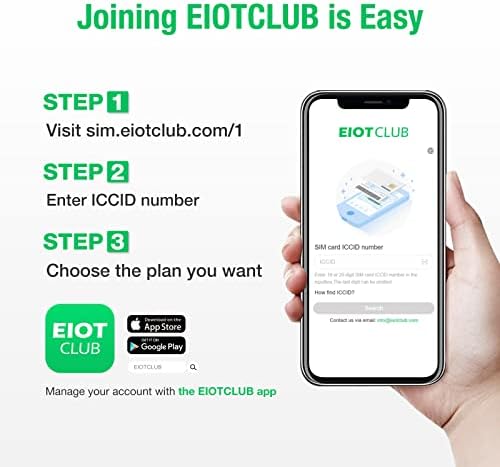 EIOTCLUB Data SIM Card Triple Play for 360 Days - No Contract | Support Unlocked Security Solar and Hunting Trail Game Cameras IoT Device