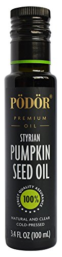 PÖDÖR Premium Styrian Pumpkin Seed Oil - 8.4 fl. Oz. - Cold-Pressed, 100% Natural, Unrefined and Unfiltered, Vegan, Gluten-Free, Non-GMO in Glass Bottle