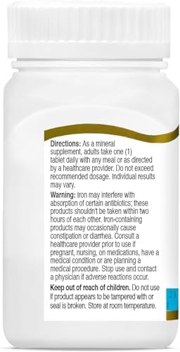 21st Century Slow-Release Iron 65mg High Potency Tablets, 120 Count | High-Potency Iron 65 mg From Ferrous Sulfate, Energy & Healthy Red Blood Cell Support, Slow-Release & Gentle on the Stomach