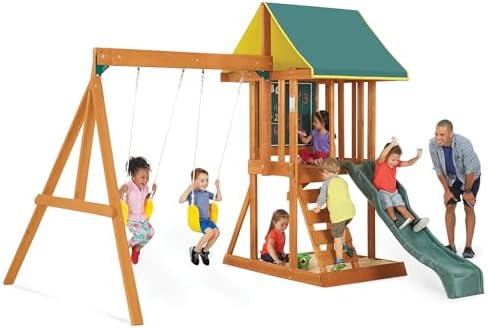 KidKraft Appleton Wooden Swing Set, (Amazon Exclusive)