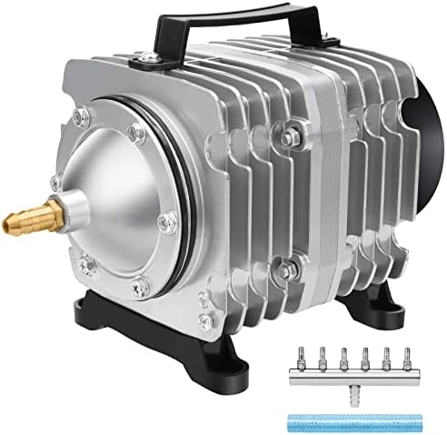 AquaMiracle Aquarium Air Pump Commercial Air Pump with Aluminum Housing, 600/1000/1200/1750GPH Fish Tank Bubbler Pond Aerator for Aquariums, Ponds