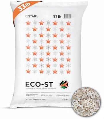 ECO-ST Ice Melt Safe For Concrete - Fast Acting - Pet Safe Anti-Corrosion Snow Melt - Effective at -30℉ (11lb)
