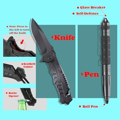 13-in-1 Emergency Survival Kit - Gift for Men, Him