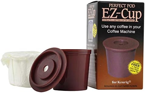 Perfect Pod EZ-Cup Reusable K-Cup Pod for Keurig 1.0 Coffee Makers | Refillable Coffee Brewer Filter, Works with 1-Stream Single Serve Coffee Machines
