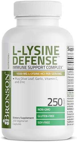 Bronson L-Lysine Defense Immune Support Complex, 1500 mg, 90 Capsules