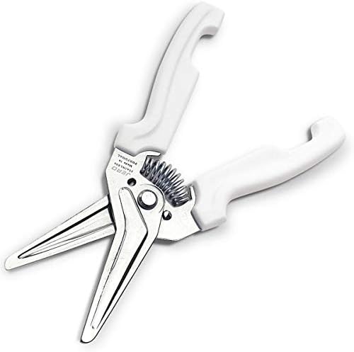 Spring Assisted Kitchen Shears with Holder — Durable Stainless Steel Scissors for Herbs, Kitchen Tasks, Floral Trimming