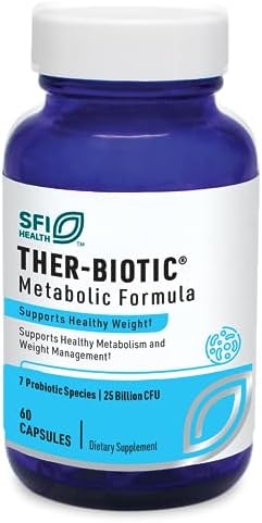 Klaire Labs SFI Health Ther-Biotic Metabolic Formula Probiotic, 60 Capsules | Healthy Metabolism + Immune Support, Lactobacillus & Bifidobacterium Species, Vegetarian 25b CFU for Adults
